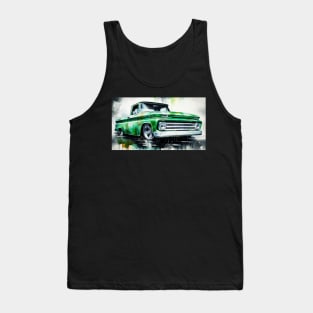 Green water color C-10 pickup Tank Top